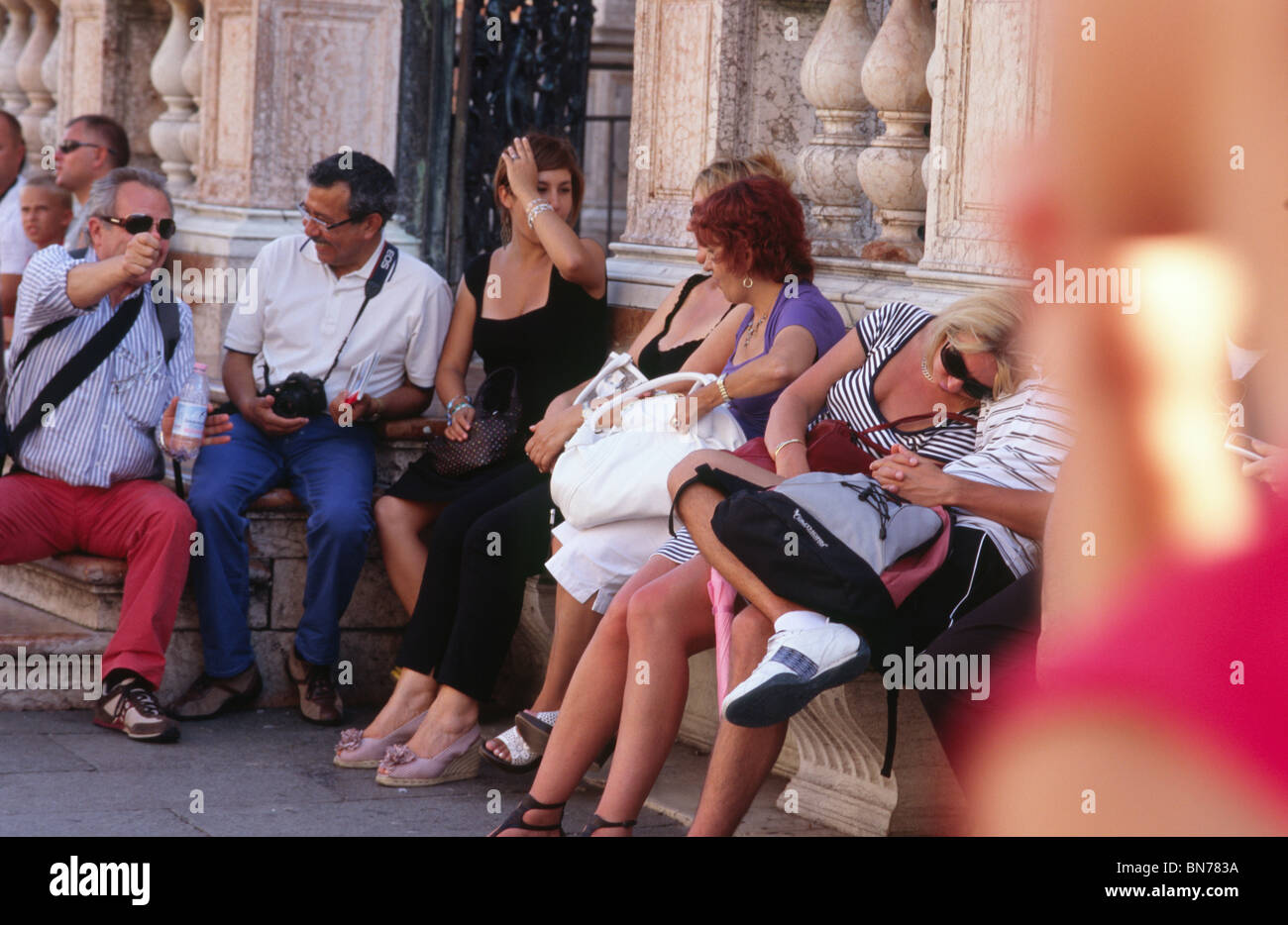 Italy. Venice. July 2008.Tourists. Stock Photo
