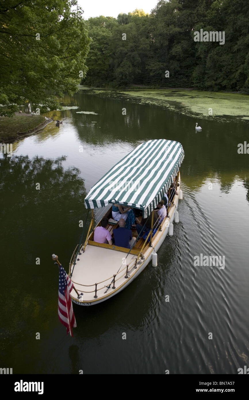 A group goes for a sunset ride on the electric boat Independence along