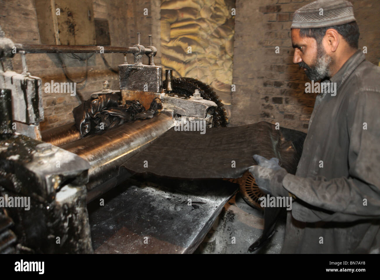 Rubber and pipe factory in islamabad, Pakistan Stock Photo