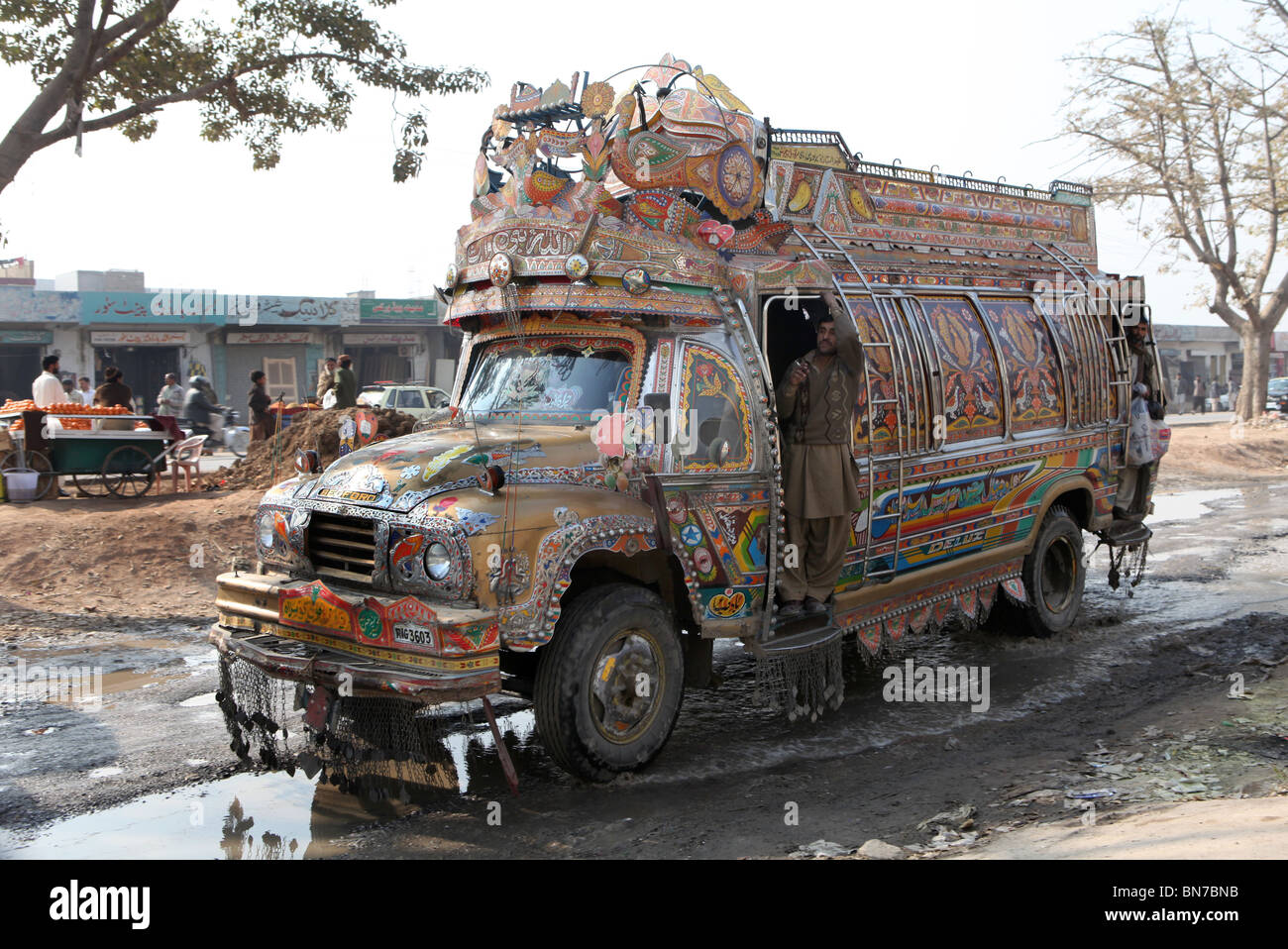 Pakistani bus Stock Photo