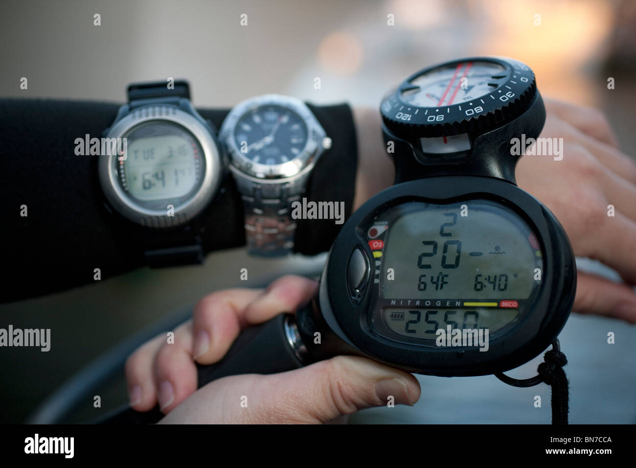 Integrated pressure gauge High Resolution Stock Photography and Images