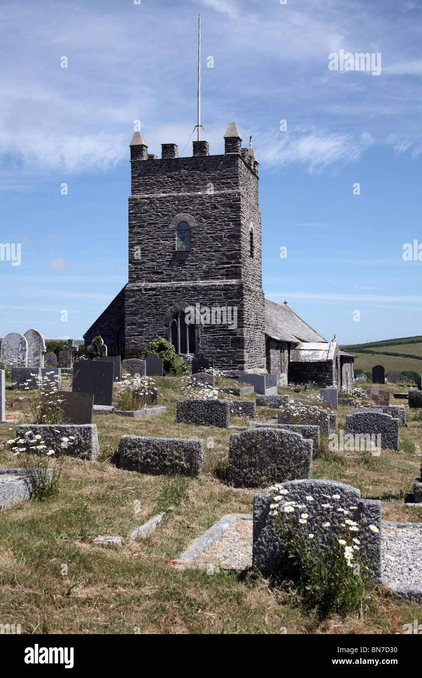 Church of St Symphorian, Forrabury, Boscastle, Cornwall, England Stock Photo