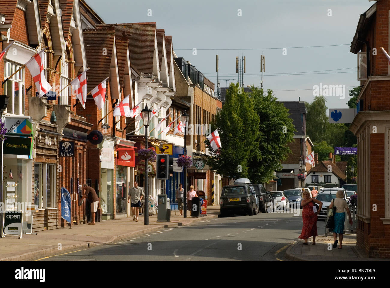 Cobham High Street Surrey UK. HOMER SYKES Stock Photo Alamy