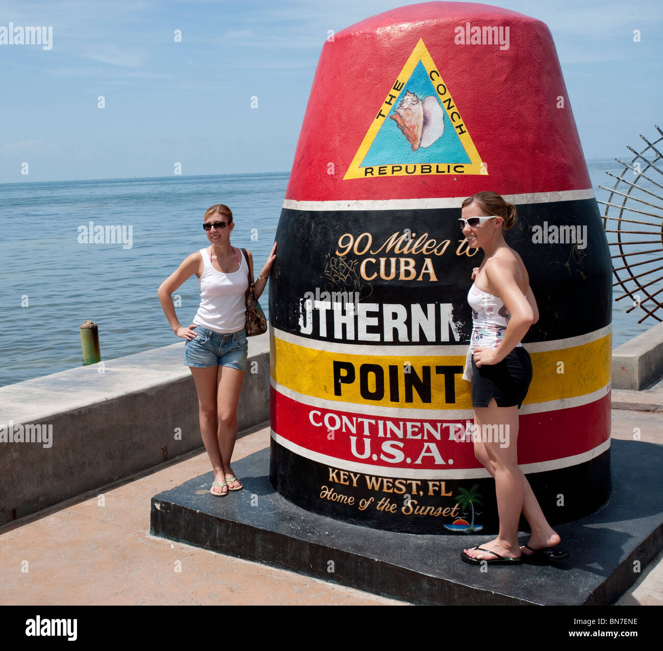 Southernmost point monument, Key West, Florida Stock Photo Alamy