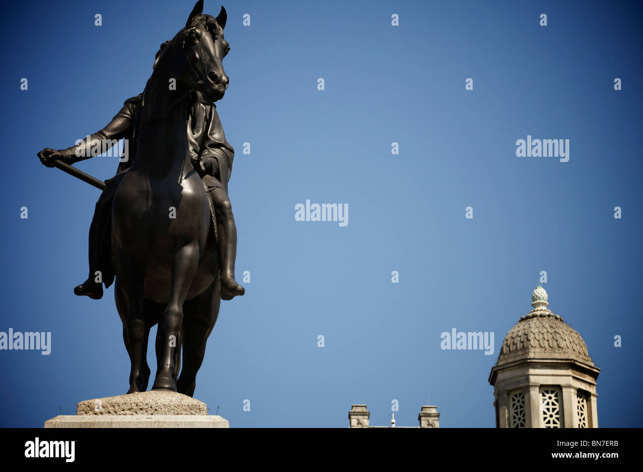 King George IV Statue, Trafalgar Square, London, England Stock Photo