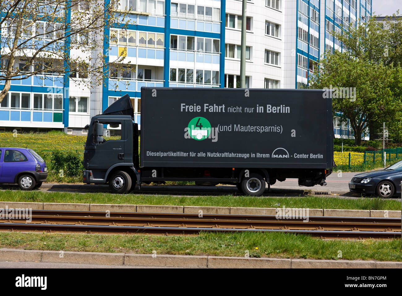 Advertising for upgrade to diesel particulate filter to get Berlins