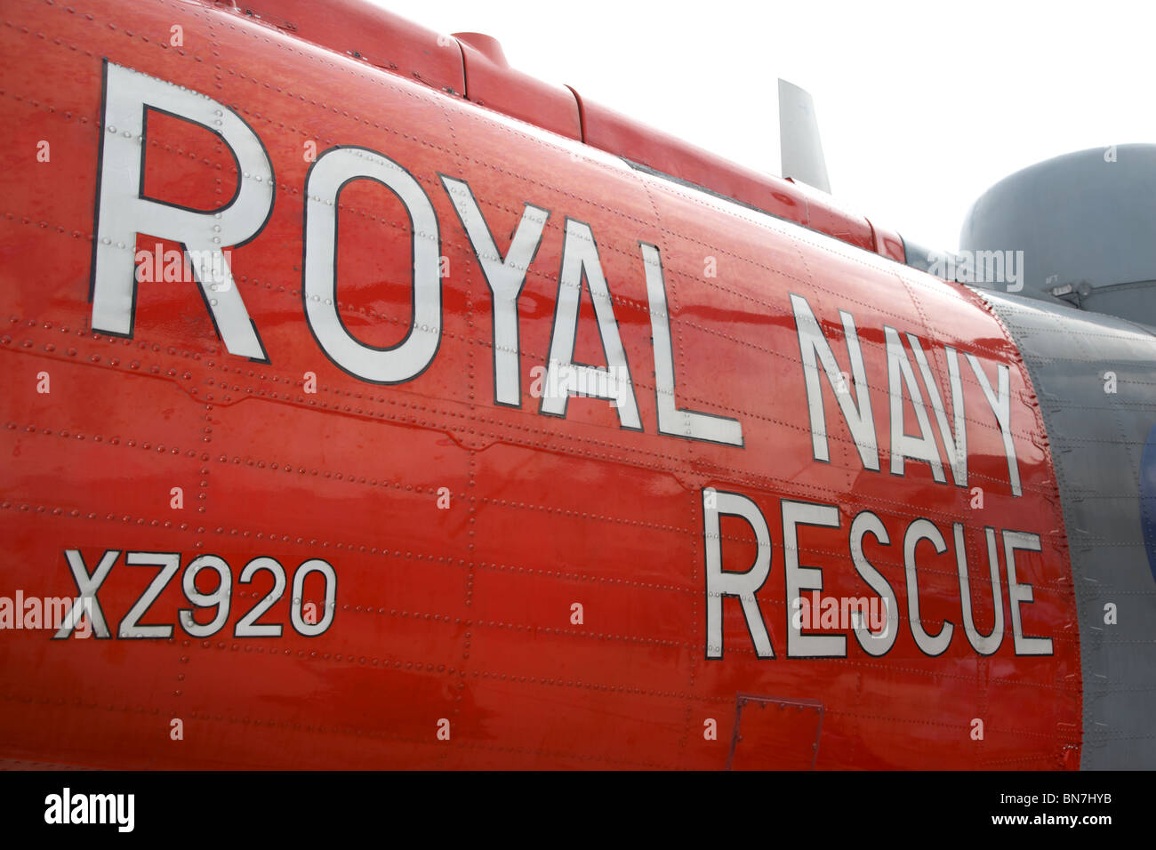 Royal Navy Rescue Westland Sea King HU5 helicopter XZ920 visiting
