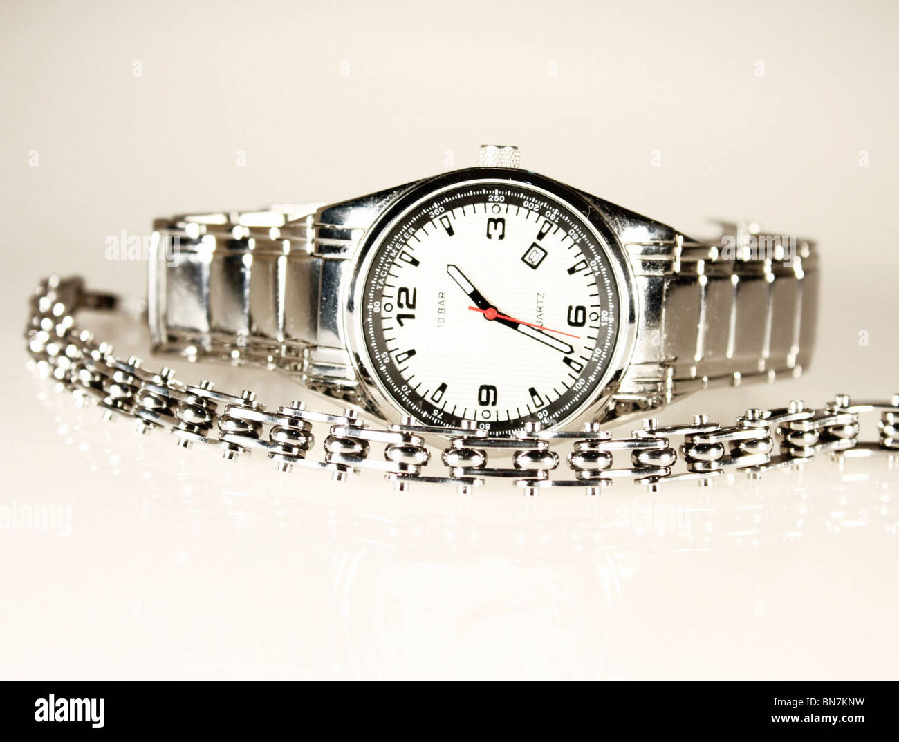 A steel man watch Stock Photo - Alamy