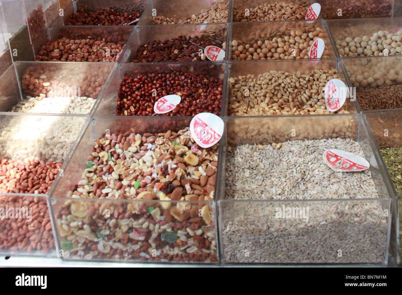 mixed nuts sale market Stock Photo Alamy