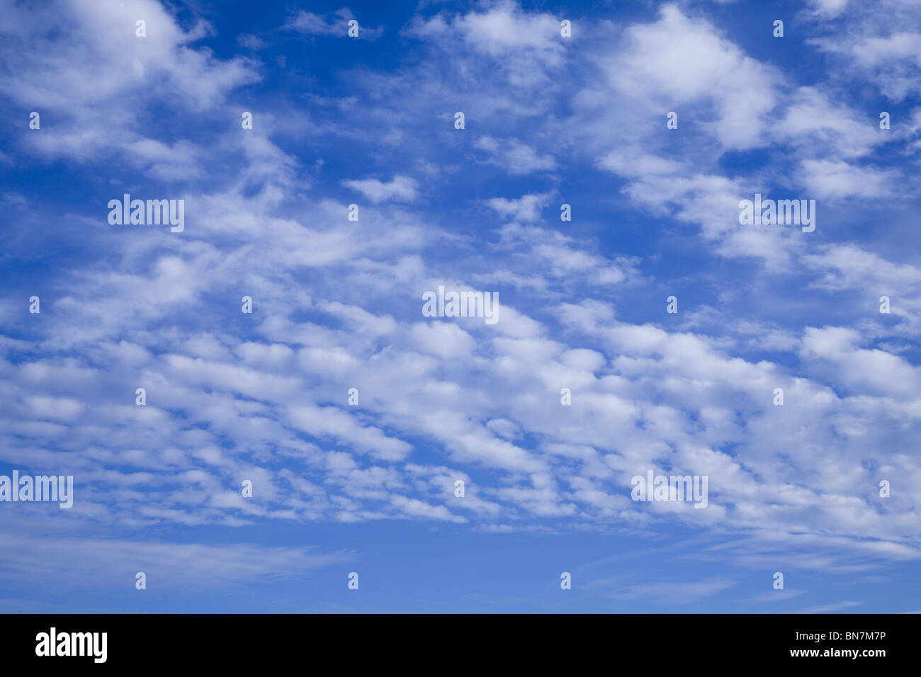 blue sky with puffy white clouds Stock Photo - Alamy