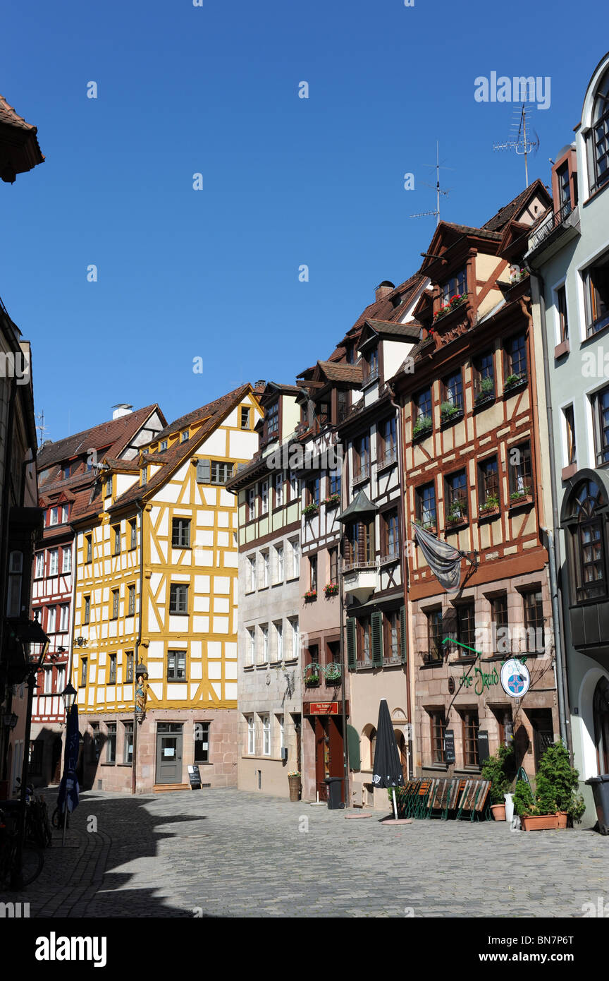 The Weissgerbergasse street Nuremberg Germany Nurnberg Deutschland