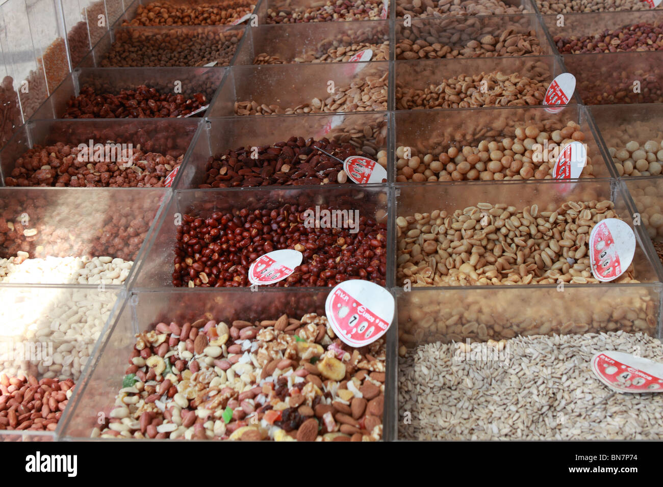 mixed nuts sale market Stock Photo Alamy