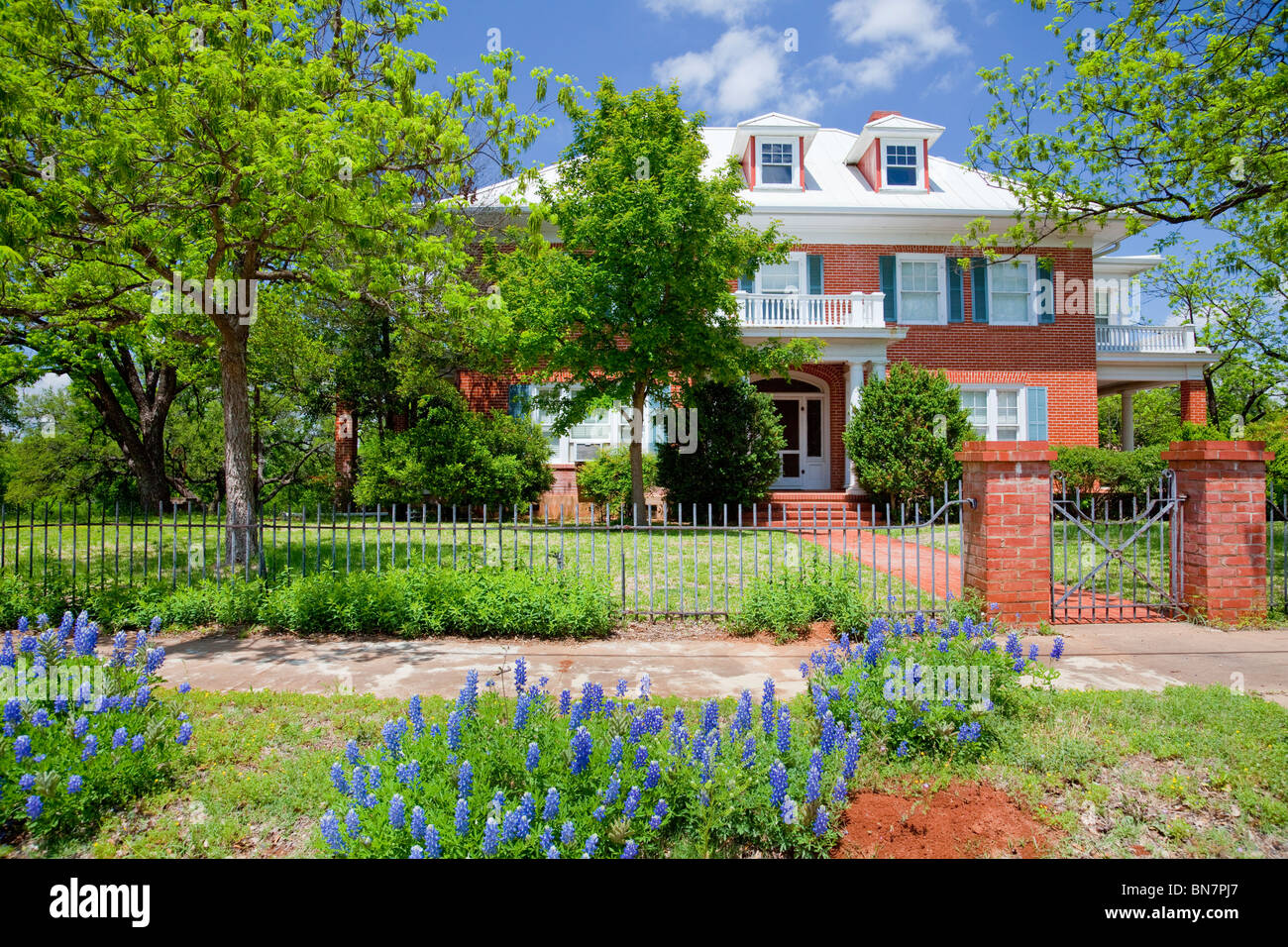 A home with wildflowers in Mason, Texas, USA Stock Photo Alamy