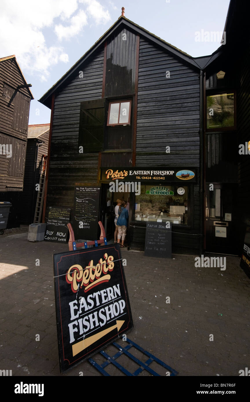 peters eastern fish shop fisherman's huts Hastings fishing boats