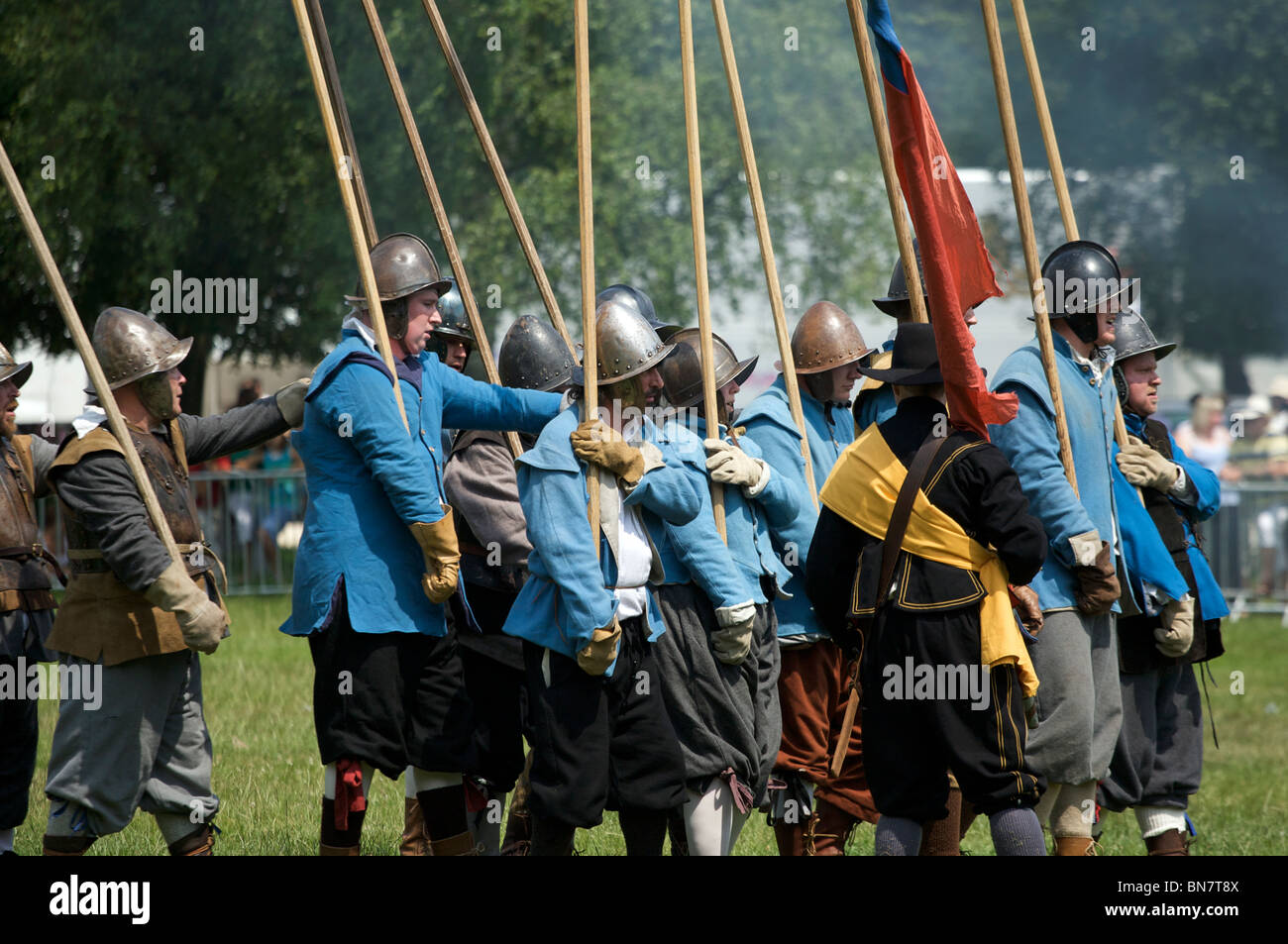 Pikemen of the English Civil war re-enactment society - The Sealed Knot Stock Photo