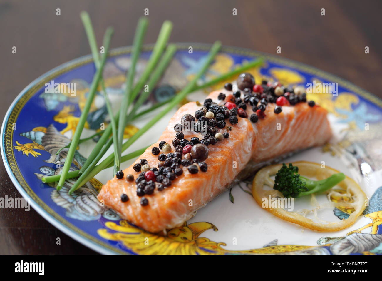 Fillet Salmon fish food sea ocean Stock Photo - Alamy