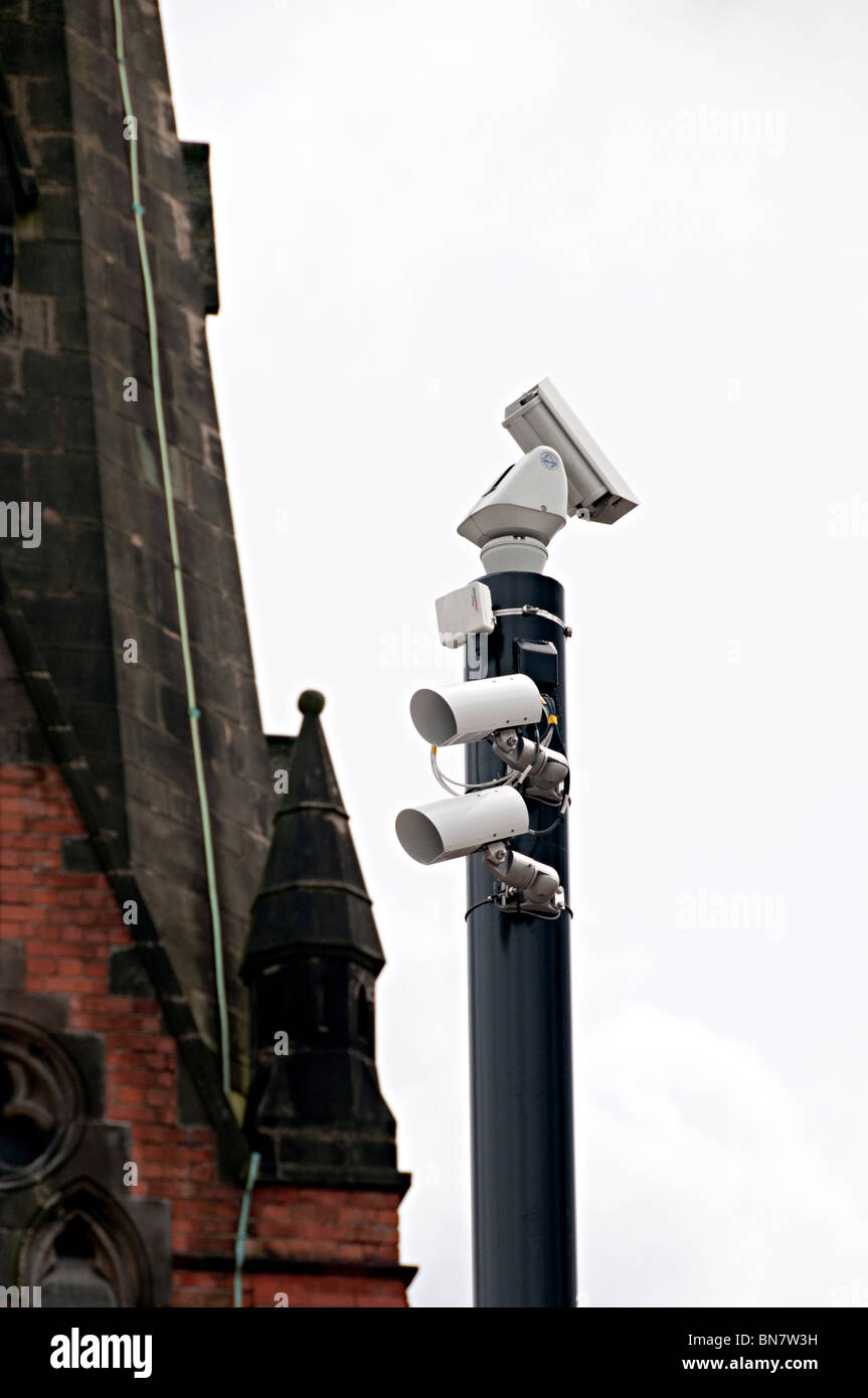 anpr and spy cameras in sparkhill Birmingham a predominantly Muslim area of Birmingham which where controversially installed Stock Photo