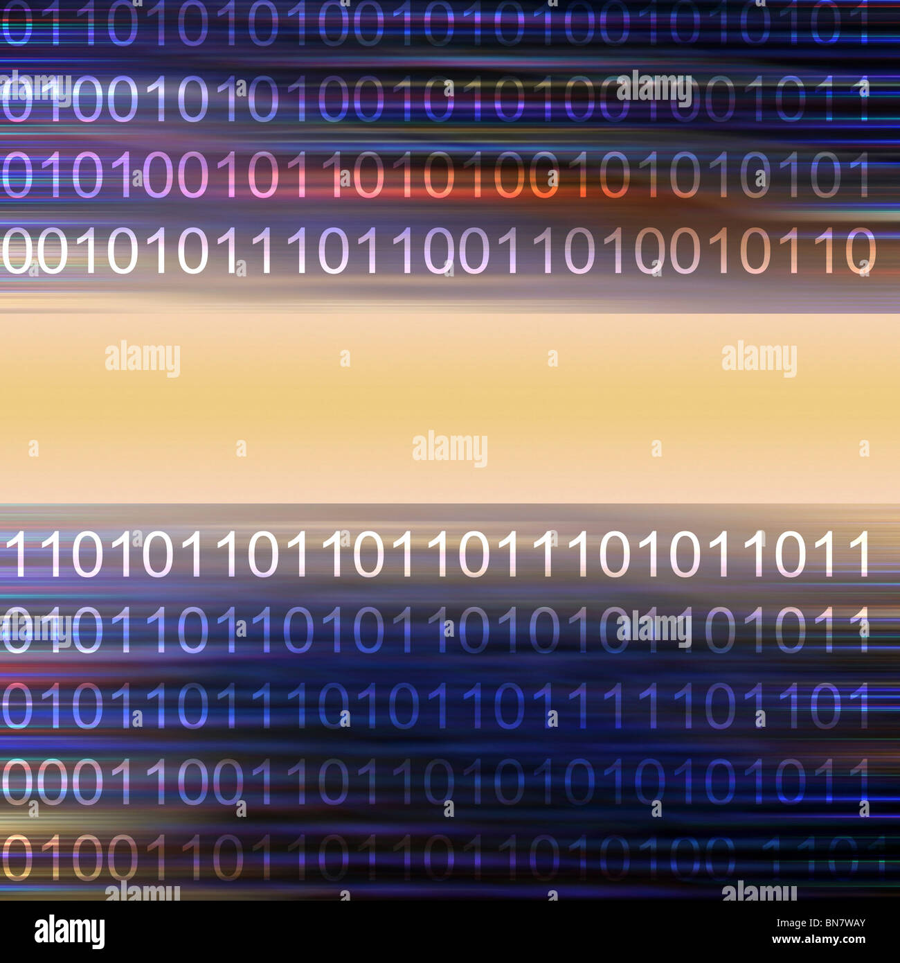 Abstract background of computer binary language with a blank empty copy ...