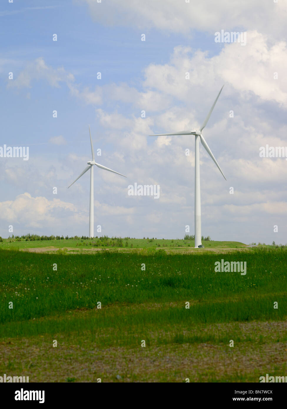 Wind Turbines, Wind Farm,  Pennsylvania, USA Stock Photo