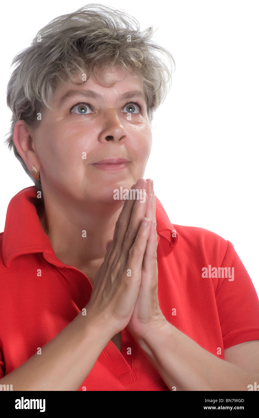 portrait on white - woman isolated on white background Stock Photo - Alamy