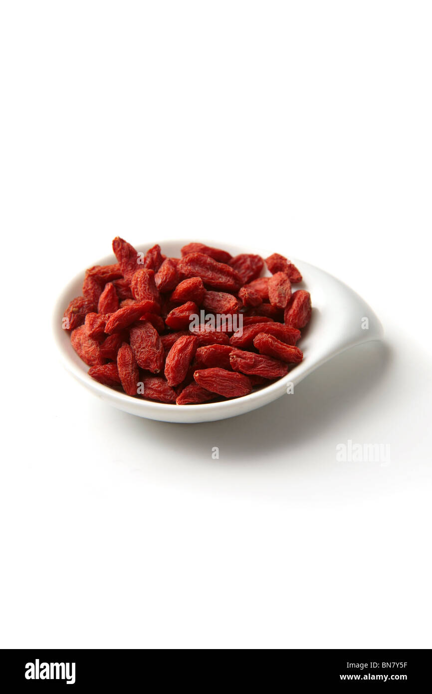 healthy Tibetan Goji berries Stock Photo