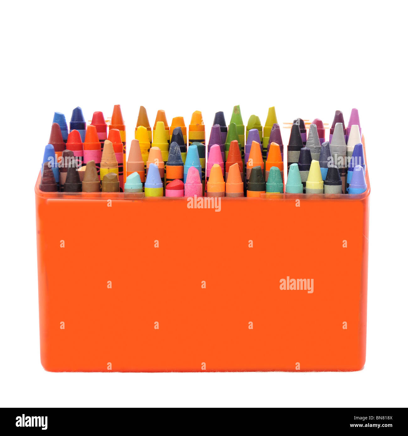 A bunch of crayons in a box Stock Photo Alamy