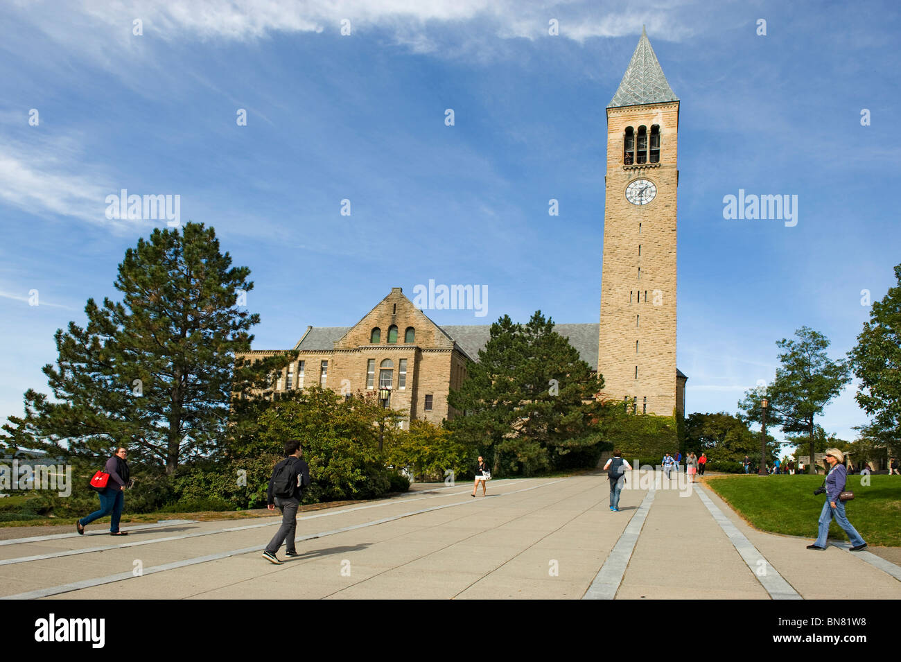 McGraw Tower and Chimes Cornell University Campus Ithaca New York Finger Lakes Region Stock Photo