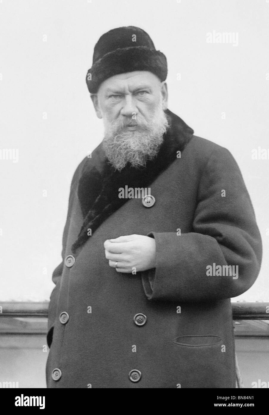 Russian writer Leo Tolstoy (1828 - 1910) - author of War and Peace and regarded as one of the greatest ever novelists. Stock Photo