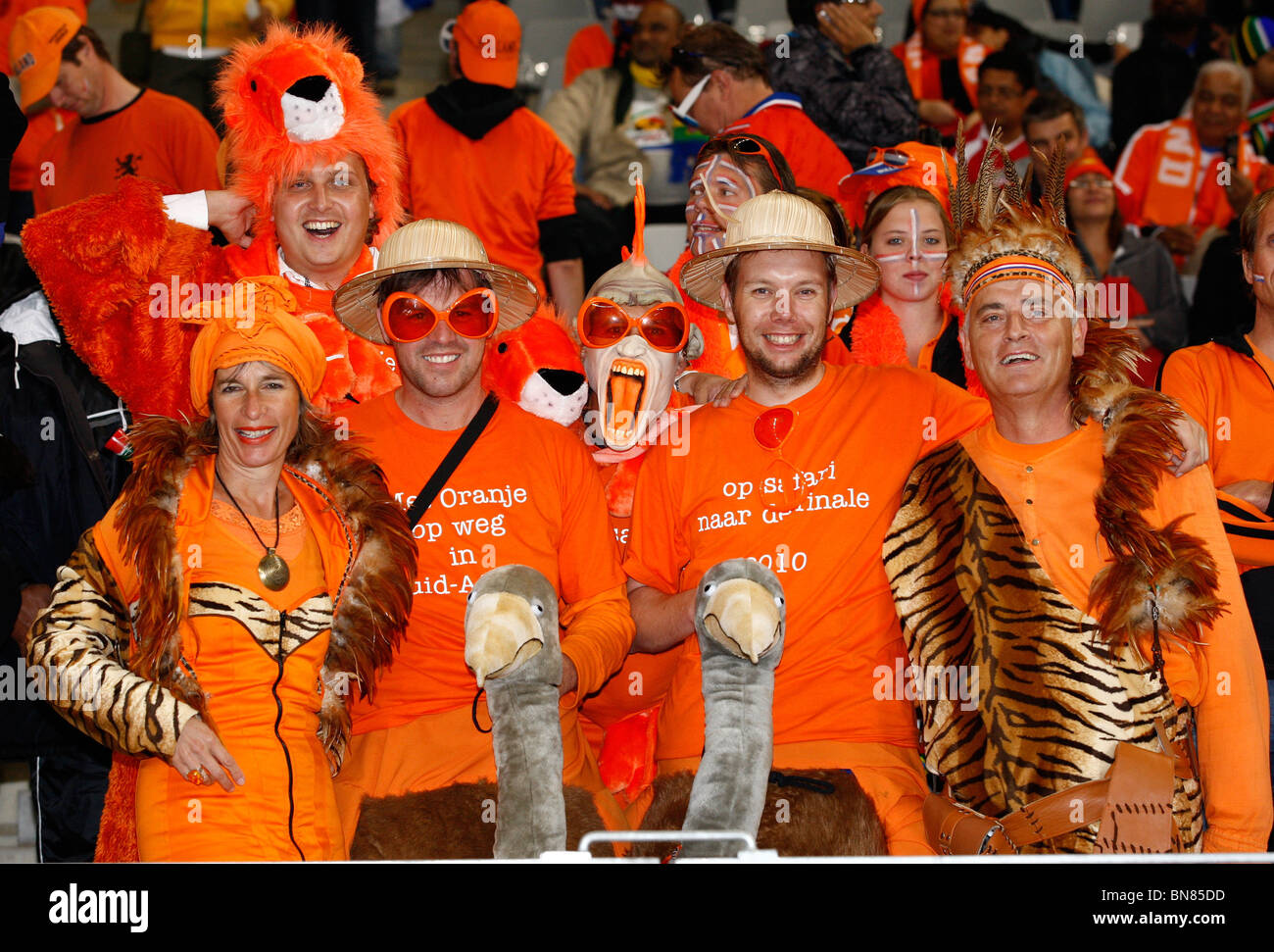 DUTCH FANS IN STADIUM URUGUAY V HOLLAND GREEN POINT STADIUM CAPE TOWN ...