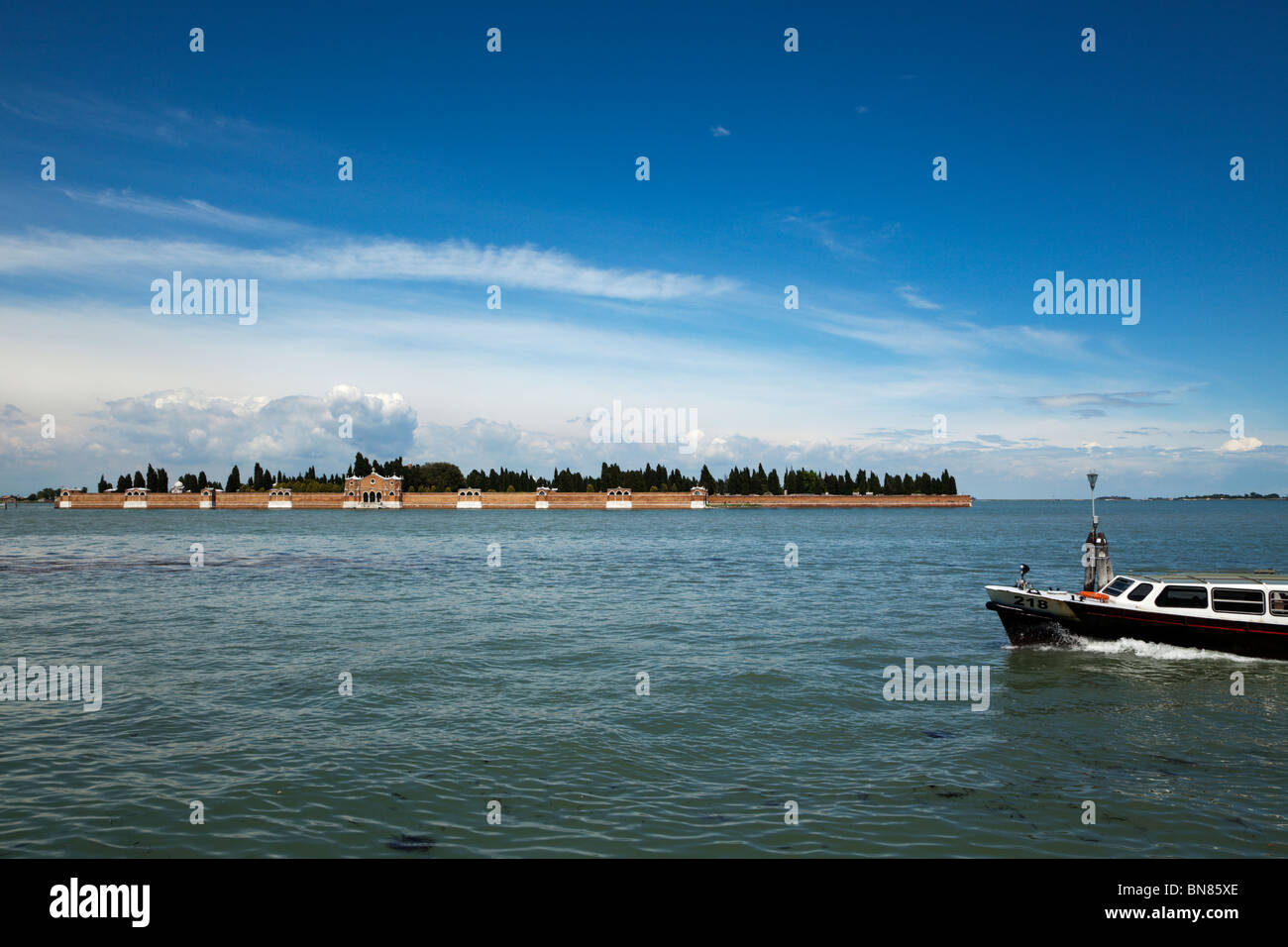 cemetery of venice on the island of San Michele Stock Photo