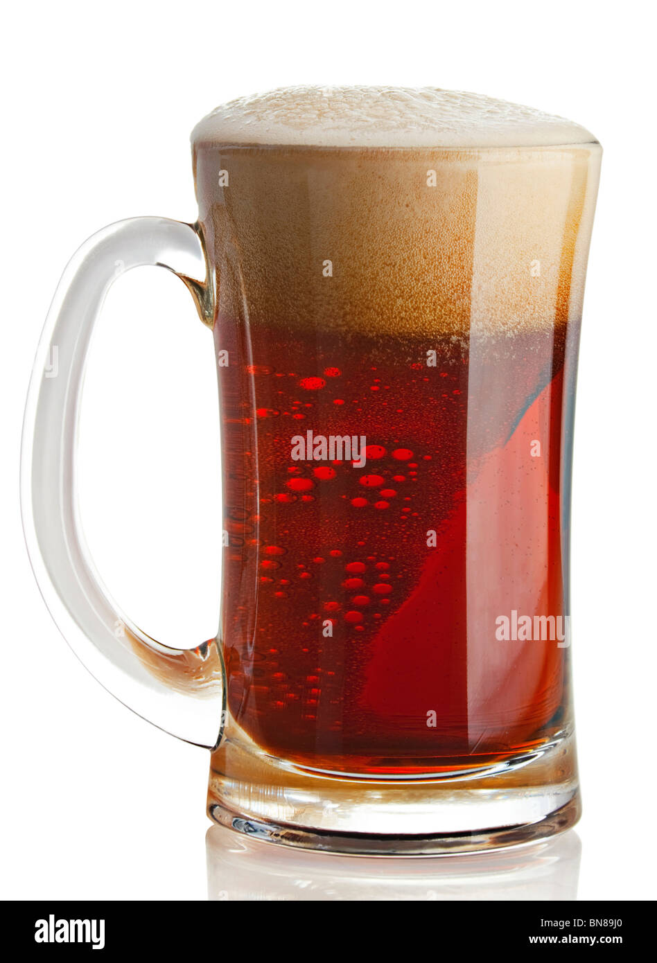 Porter beer closeup in glass dishware on white Stock Photo Alamy
