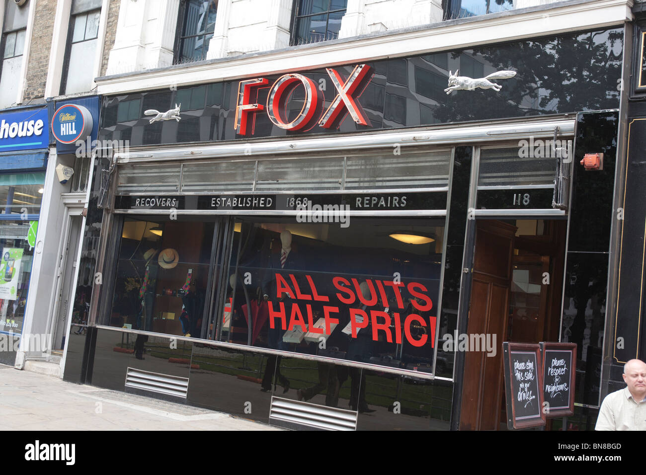 T Fox umbrella shop in London Wall, London GB UK Stock Photo Alamy