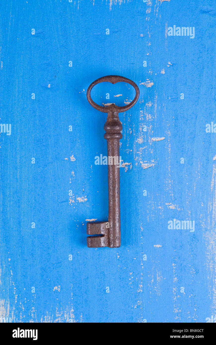 Old rusty key Stock Photo