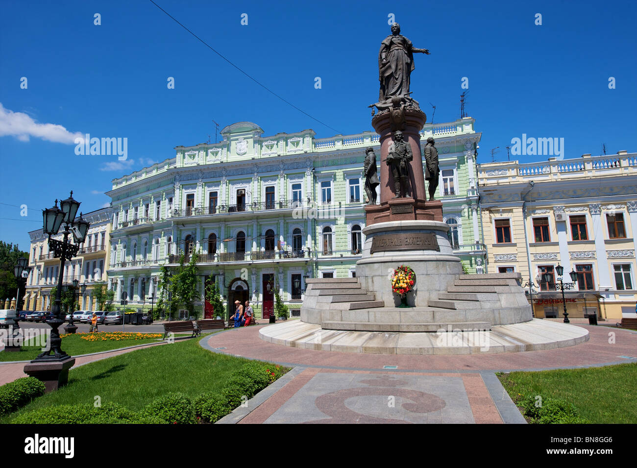 Statue Ekaterina Great in Odessa Stock Photo