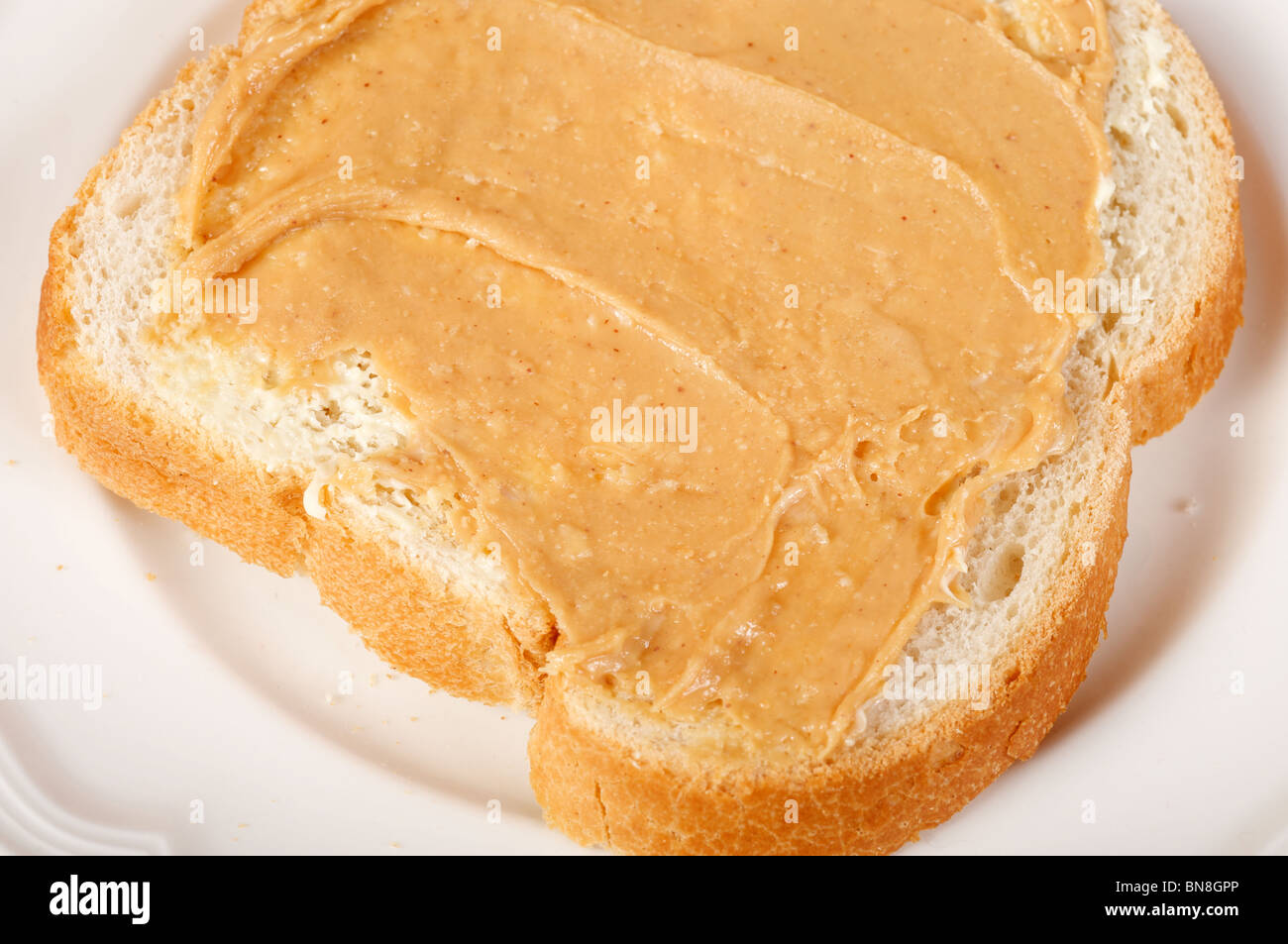 Peanut butter sandwich Stock Photo