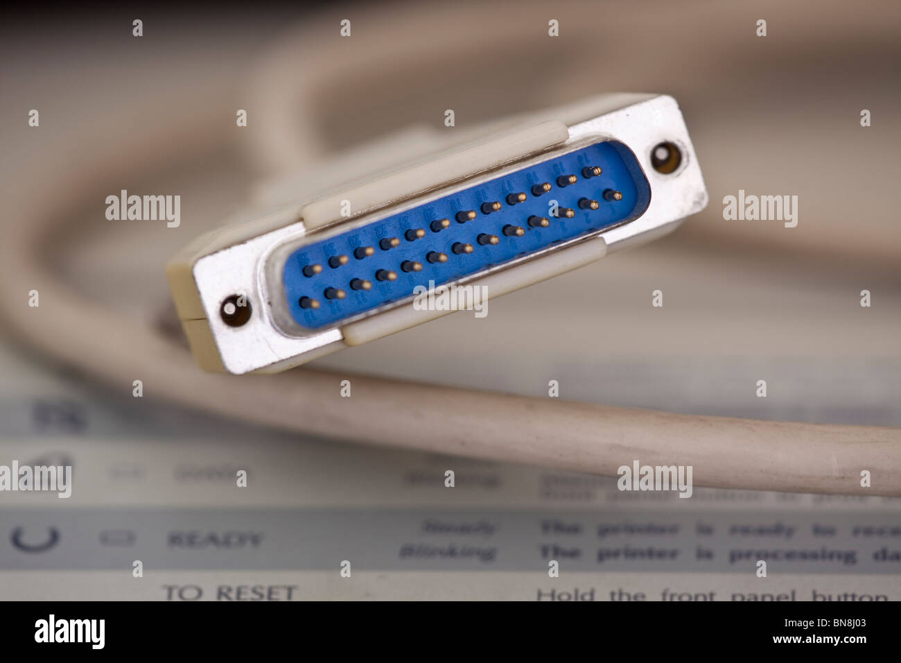 Parallel computer connector for printer Stock Photo - Alamy