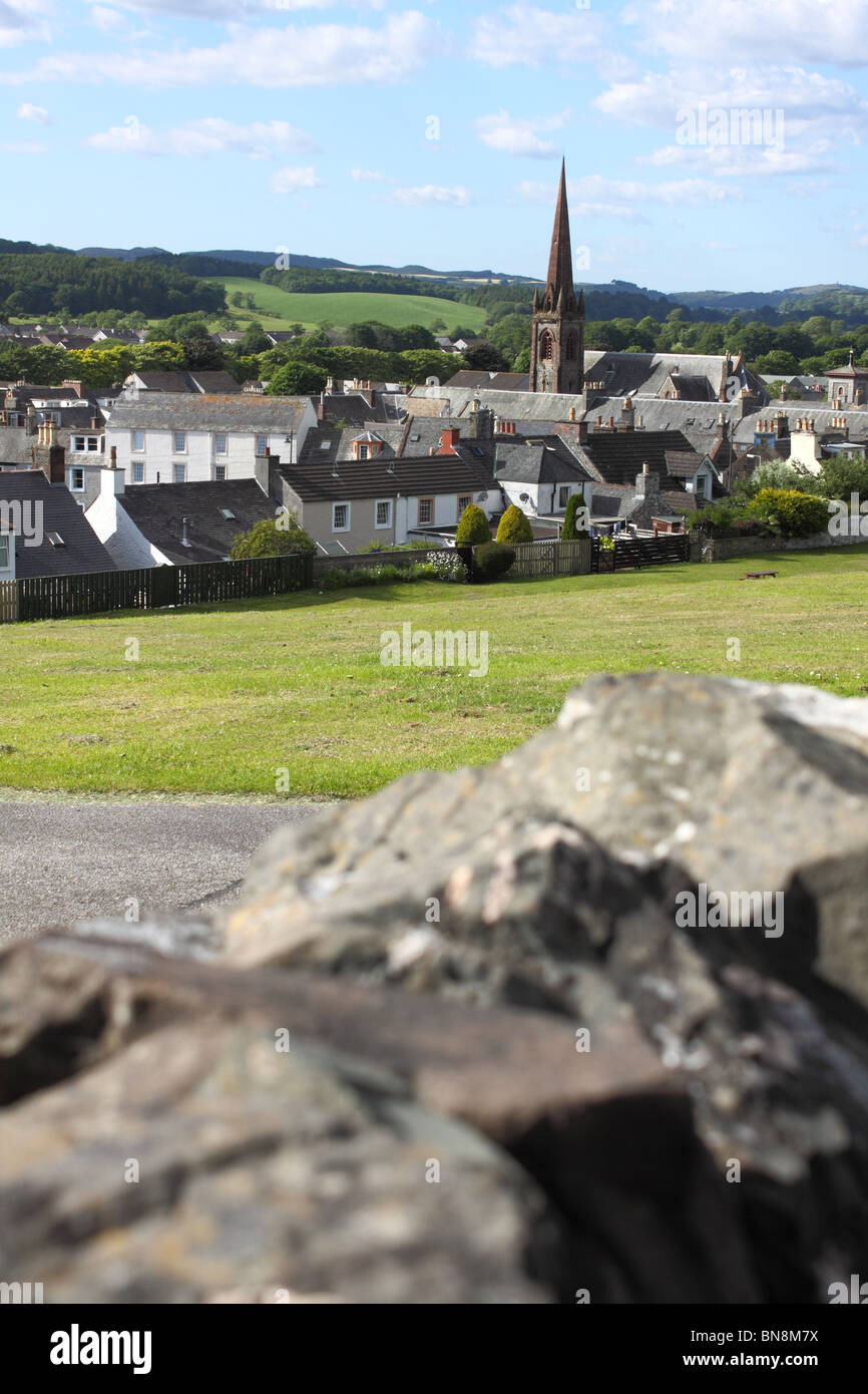 looking over the rooftops of Kirkcudbright, Dumfries and Galloway, Scotland, UK Stock Photo