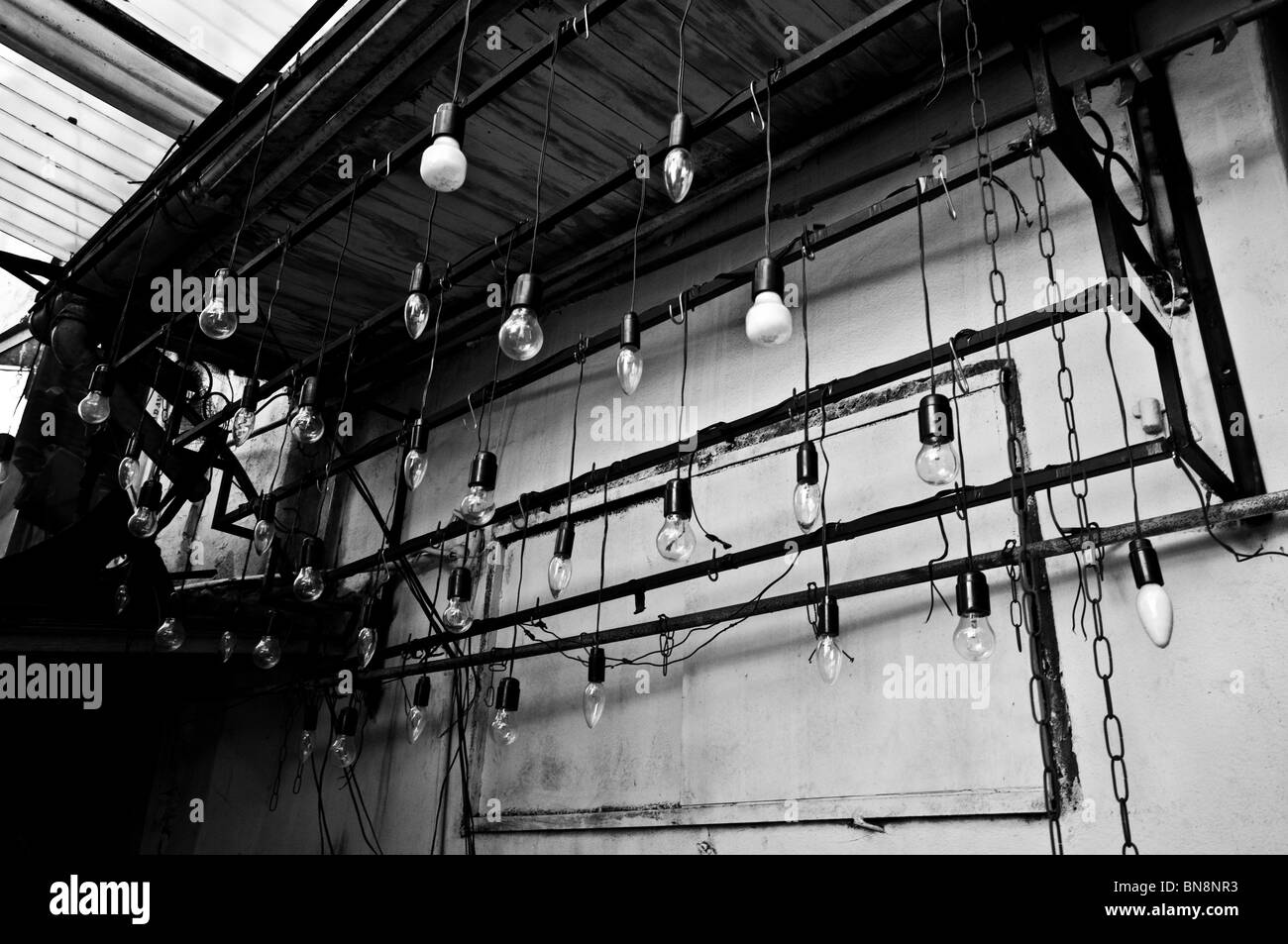 Market stall Black and White Stock Photos & Images Alamy