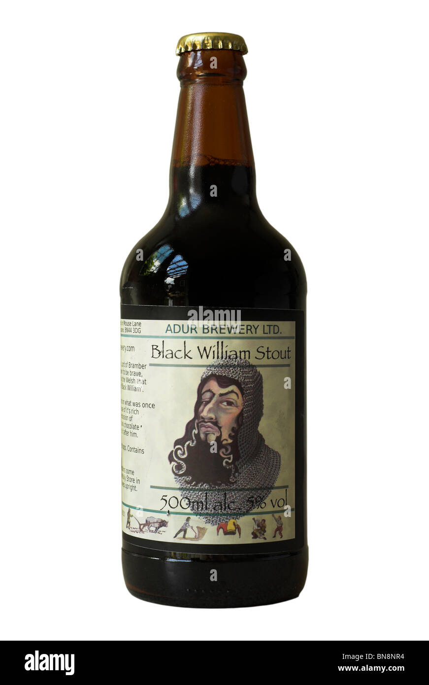 Adur Brewery Black William Stout Bottle Conditioned Bottled Beer June