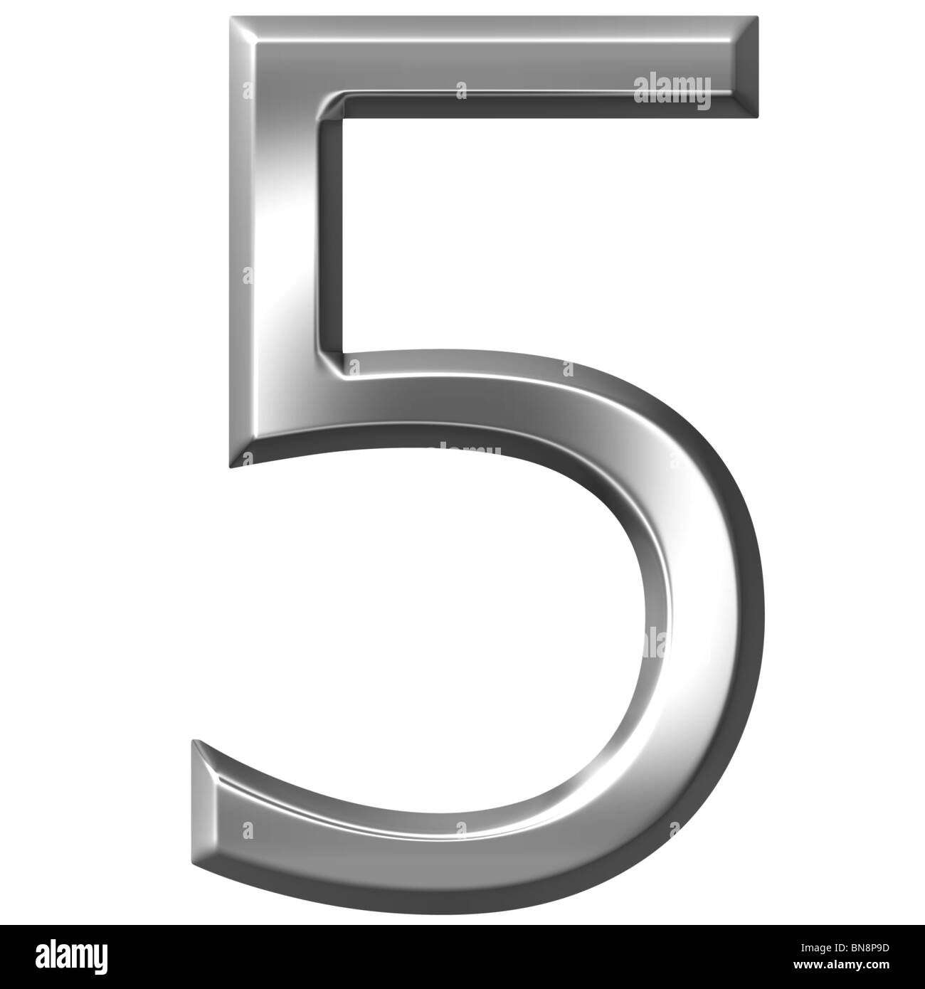 3d silver number 5 Stock Photo - Alamy