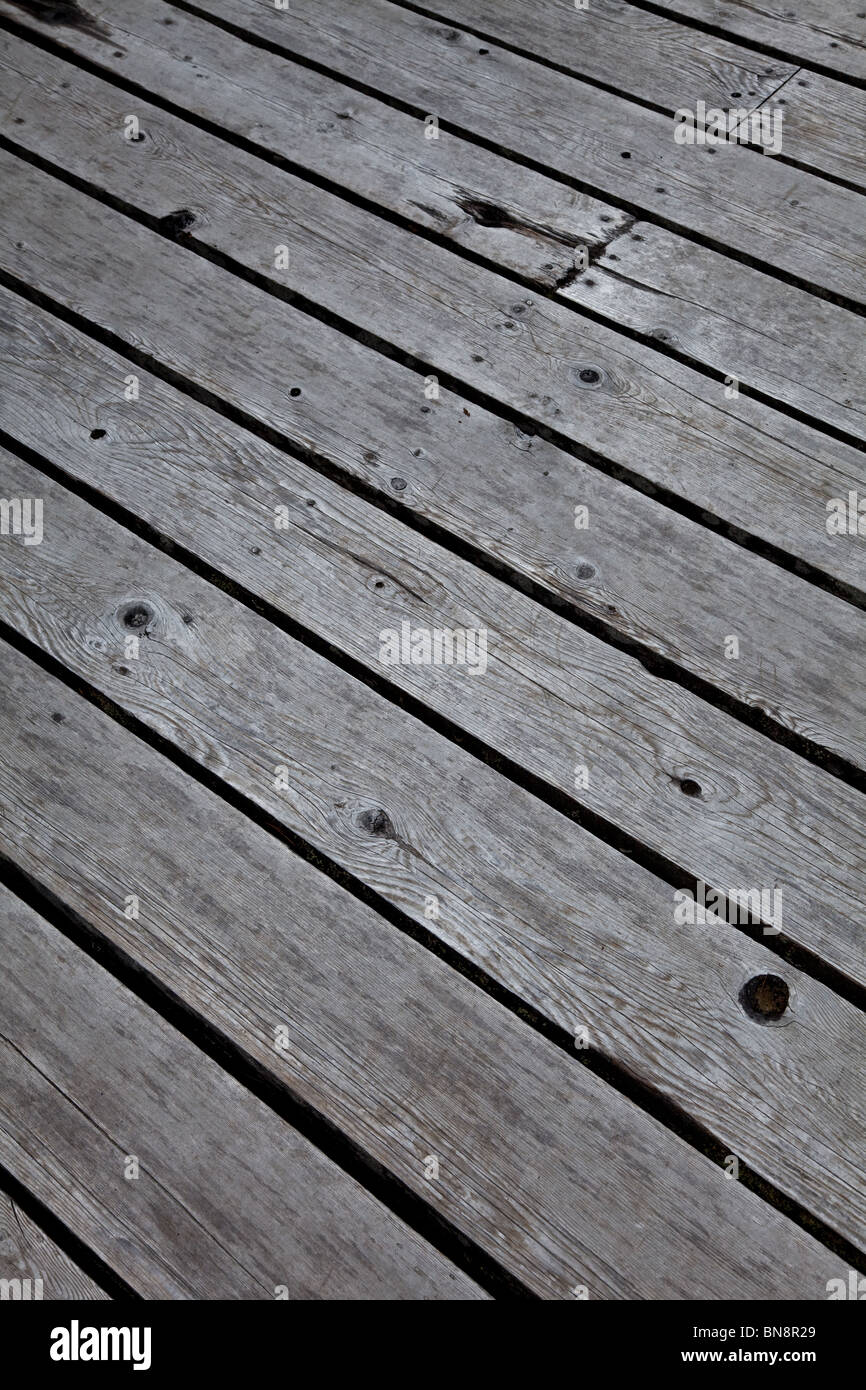 Wooden Deck close up shot Stock Photo