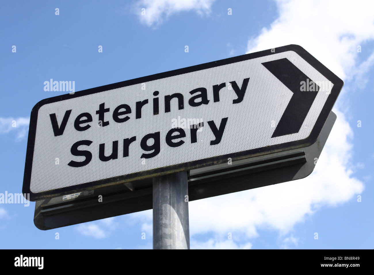 sign to veterinary surgery Stock Photo
