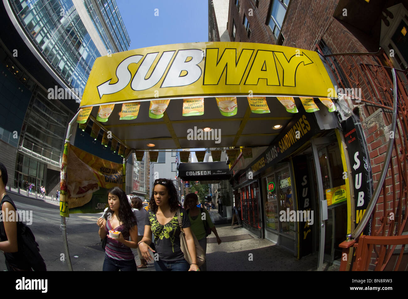 A Subway sandwich shop is seen in midtown in New York on Friday, July 2, 2010. (© Frances M. Roberts) Stock Photo