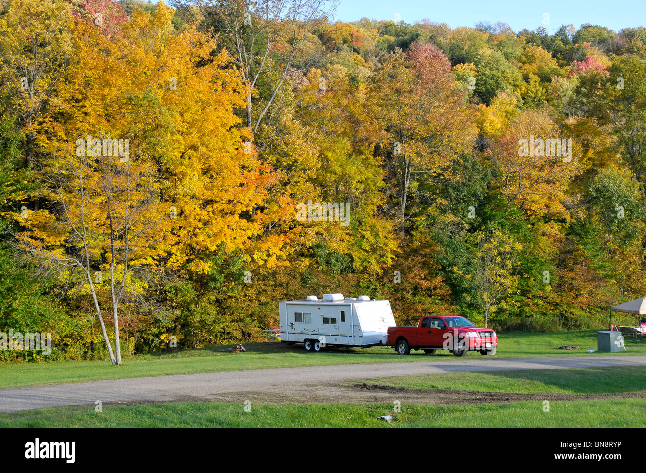 Camping New York State Park Stock Photo - Alamy