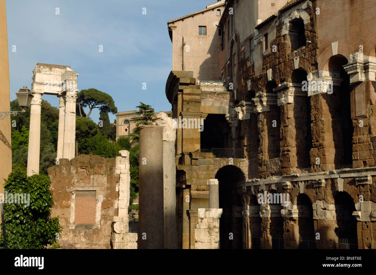 The Teatro di Marcello in The Ghetto of Rome, Italy Stock Photo