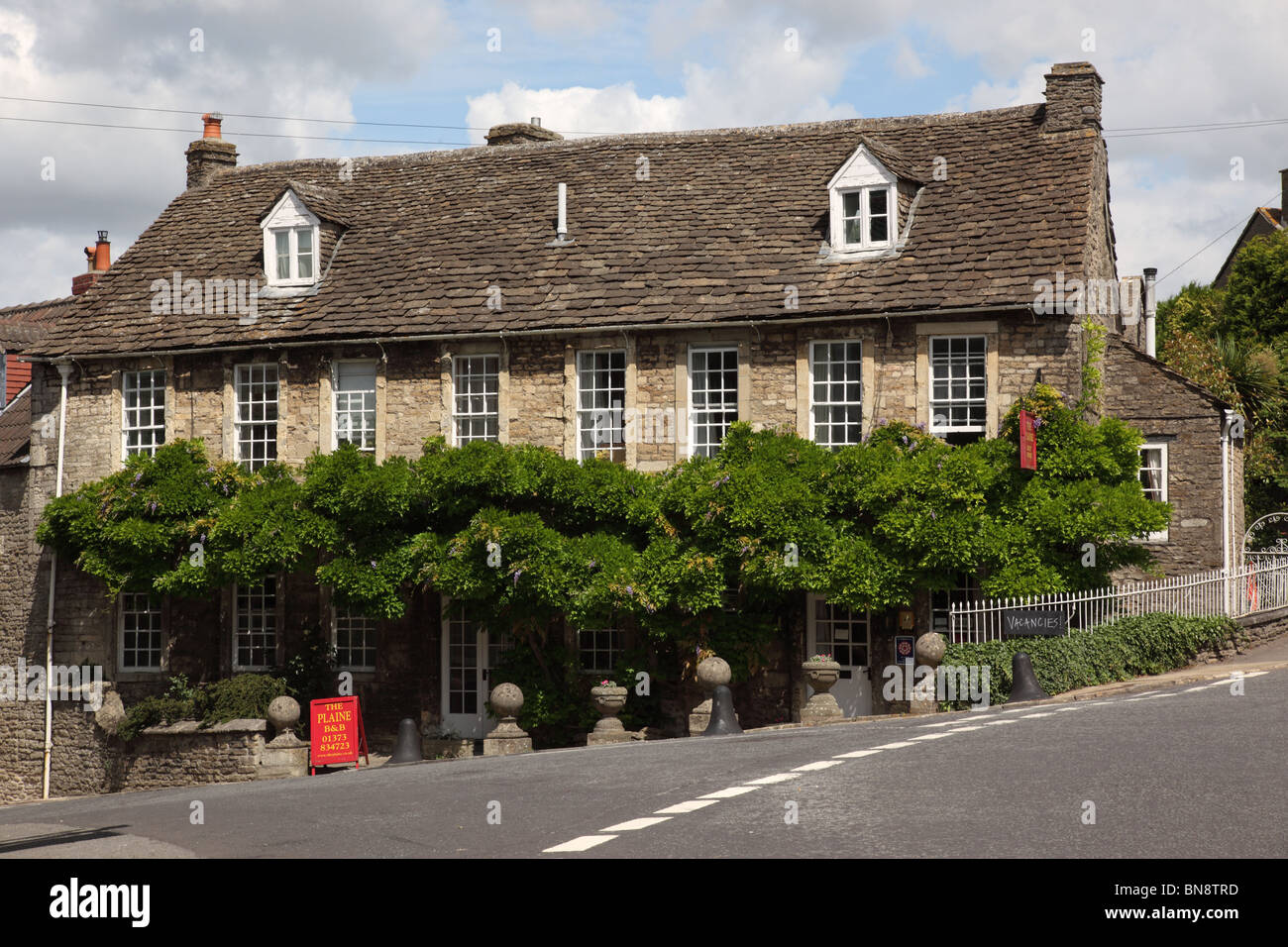 The Plaine guest house, Norton St Philip, Somerset, England, UK Stock
