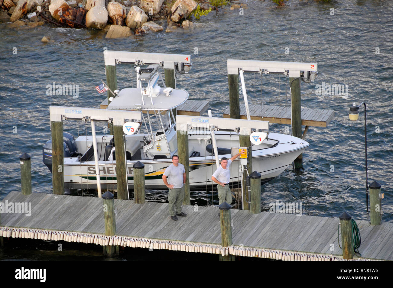 Hillsborough County Marine SheriffTampa Bay Florida waterway harbor channel Stock Photo