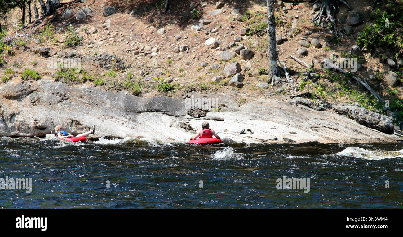 Rafting and tubing on the Hudson River in the Adirondack State Park New
