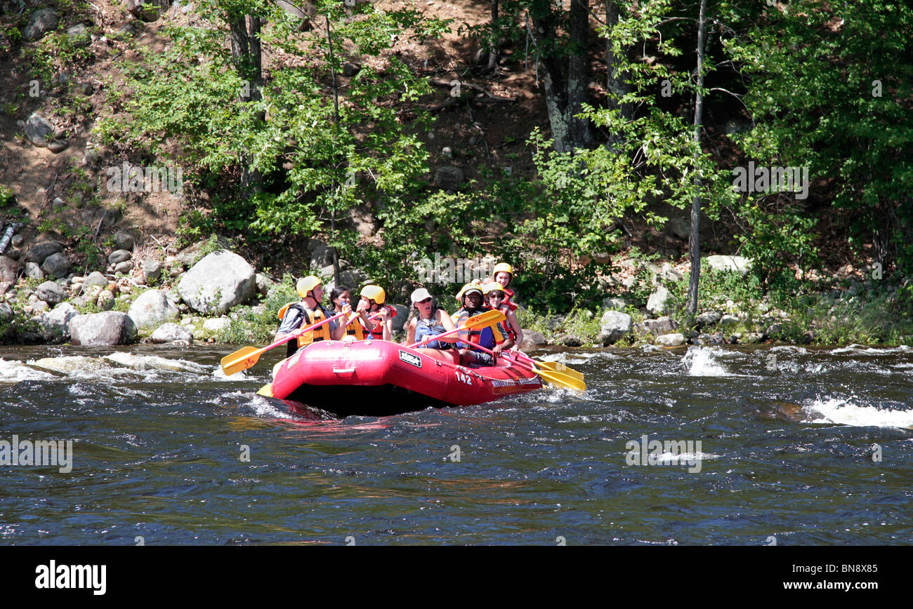 Whitewater rafting the Hudson River at North Creek New York Stock Photo