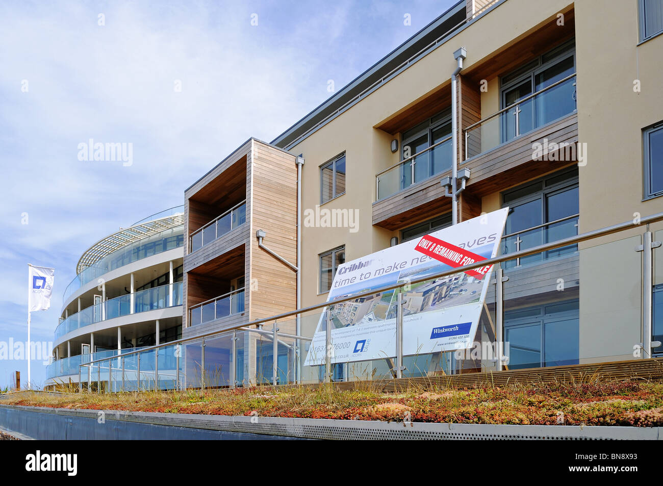 new upmarket apartments overlooking fistral beach, newquay, cornwall